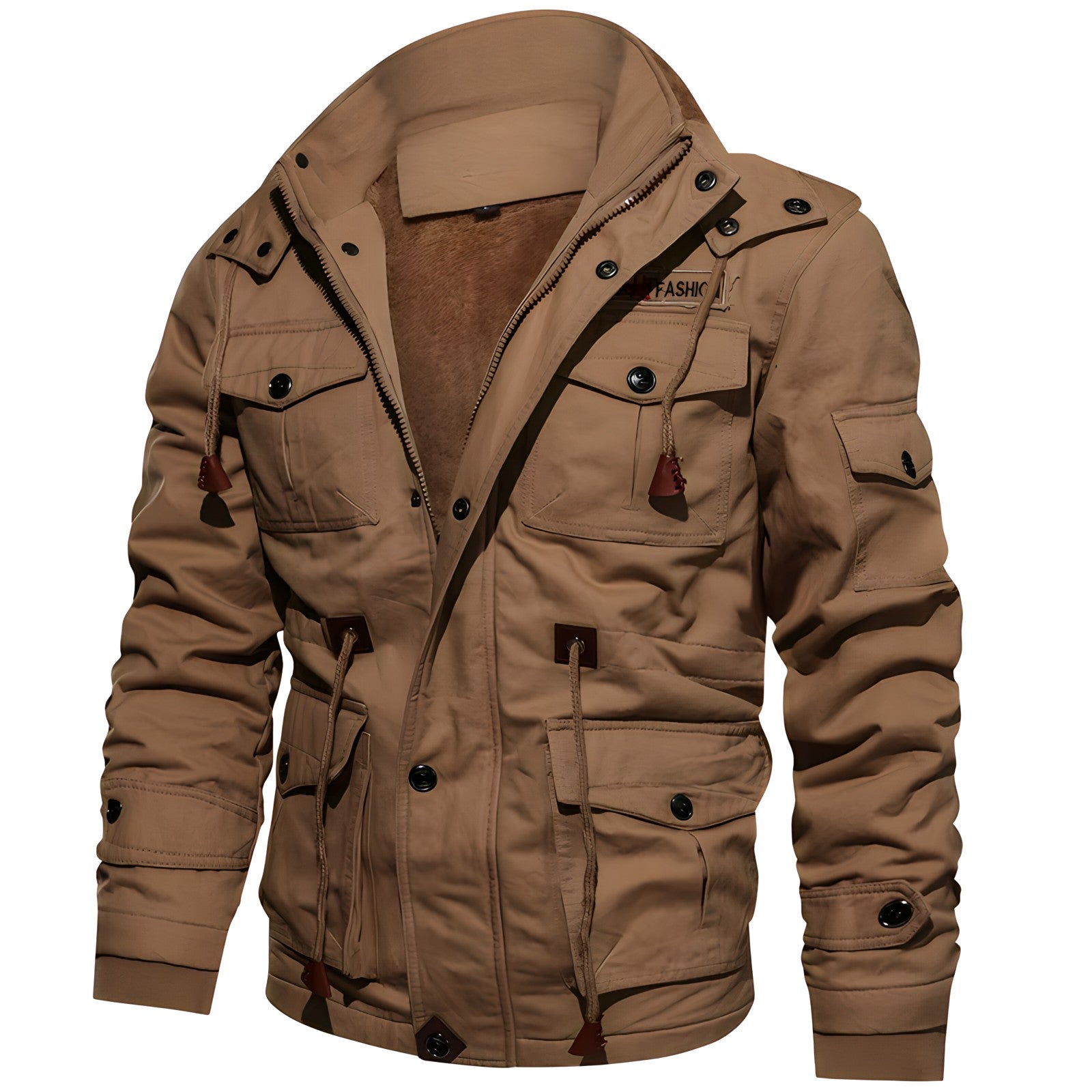 Logan Military Jacket Men – Waterproof Coat with Fleece Lining & Adjustable Waist