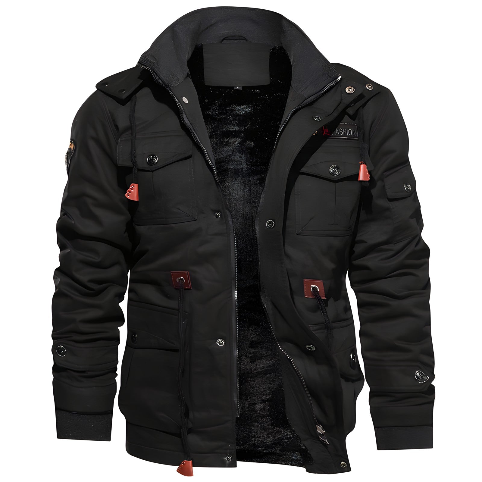 Logan Military Jacket Men – Waterproof Coat with Fleece Lining & Adjustable Waist