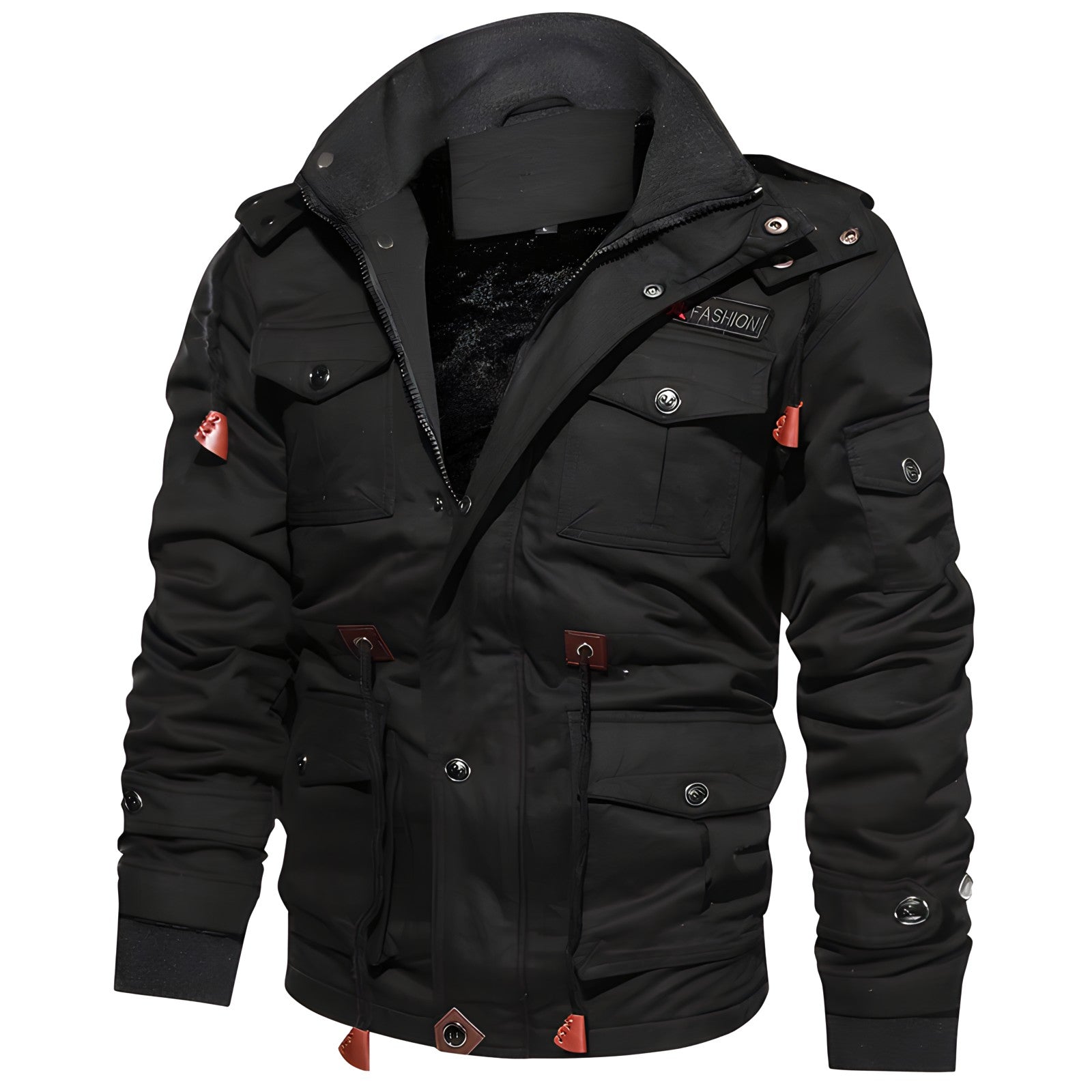 Logan Military Jacket Men – Waterproof Coat with Fleece Lining & Adjustable Waist