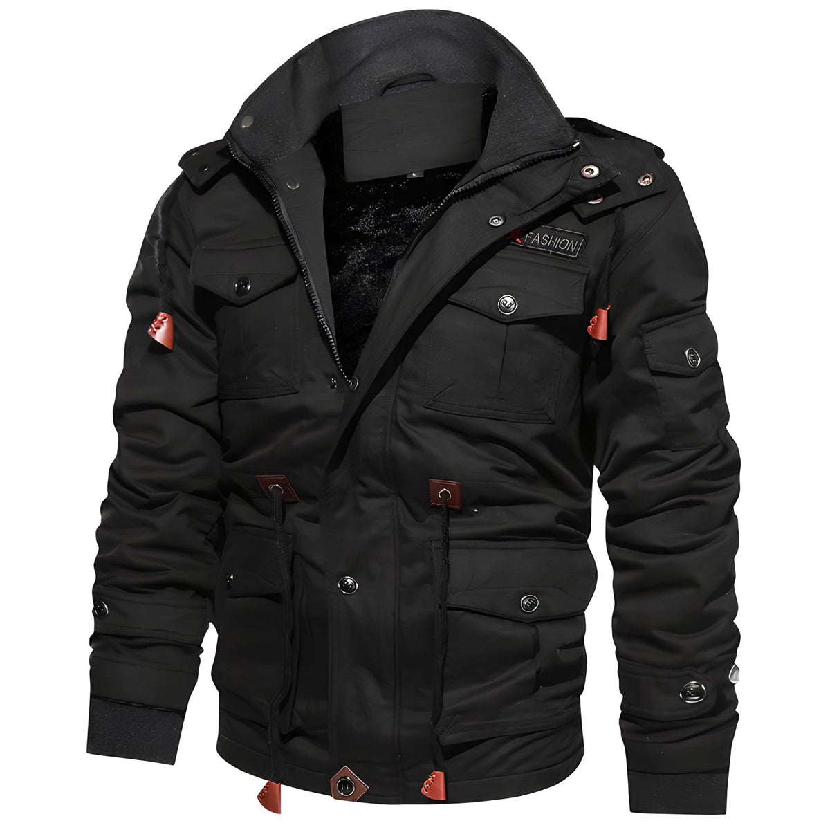 Logan Military Jacket Men – Waterproof Coat with Fleece Lining & Adjustable Waist