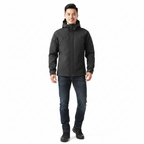 Lusian Men's Softshell Jacket – Adjustable Hooded Coat with Zipper and Pockets