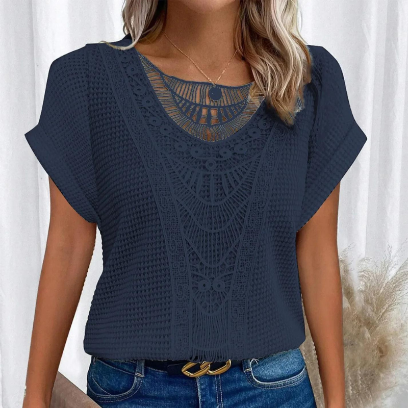 Helene Women's Lace Fitted Top
