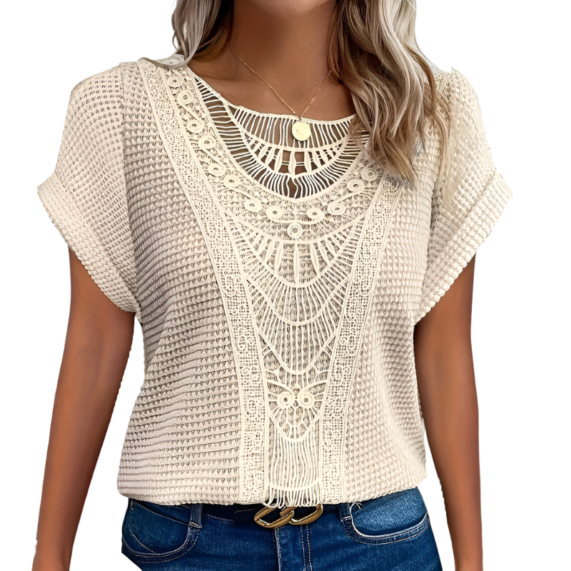 Helene Women's Lace Fitted Top