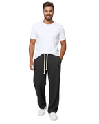 Quinton Men's Loose Fit Trousers – Adjustable Waist with Breathable Fabric
