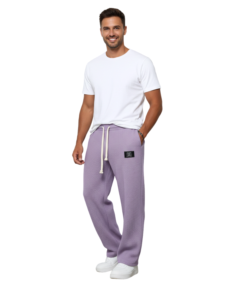 Quinton Men's Loose Fit Trousers – Adjustable Waist with Breathable Fabric