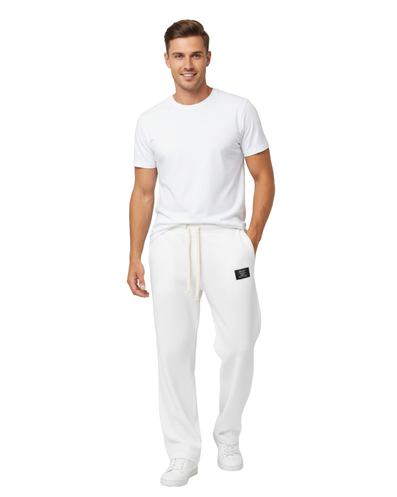 Quinton Men's Loose Fit Trousers – Adjustable Waist with Breathable Fabric