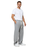 Quinton Men's Loose Fit Trousers – Adjustable Waist with Breathable Fabric
