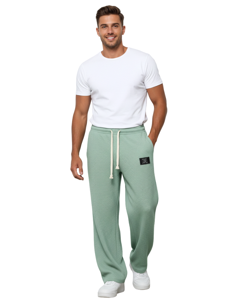 Quinton Men's Loose Fit Trousers – Adjustable Waist with Breathable Fabric