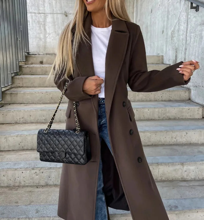 Talia Women's Belted Winter Trench Coat