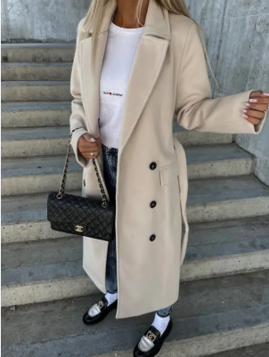 Talia Women's Belted Winter Trench Coat