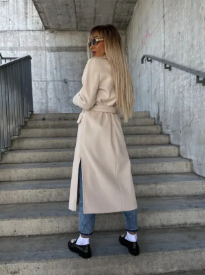 Talia Women's Belted Winter Trench Coat