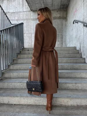 Talia Women's Belted Winter Trench Coat