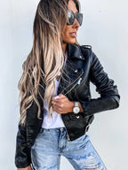 Maxine Women's Classic Leather Jacket