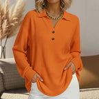 Valentina Rossi Waffle Knit Long-Sleeve Top