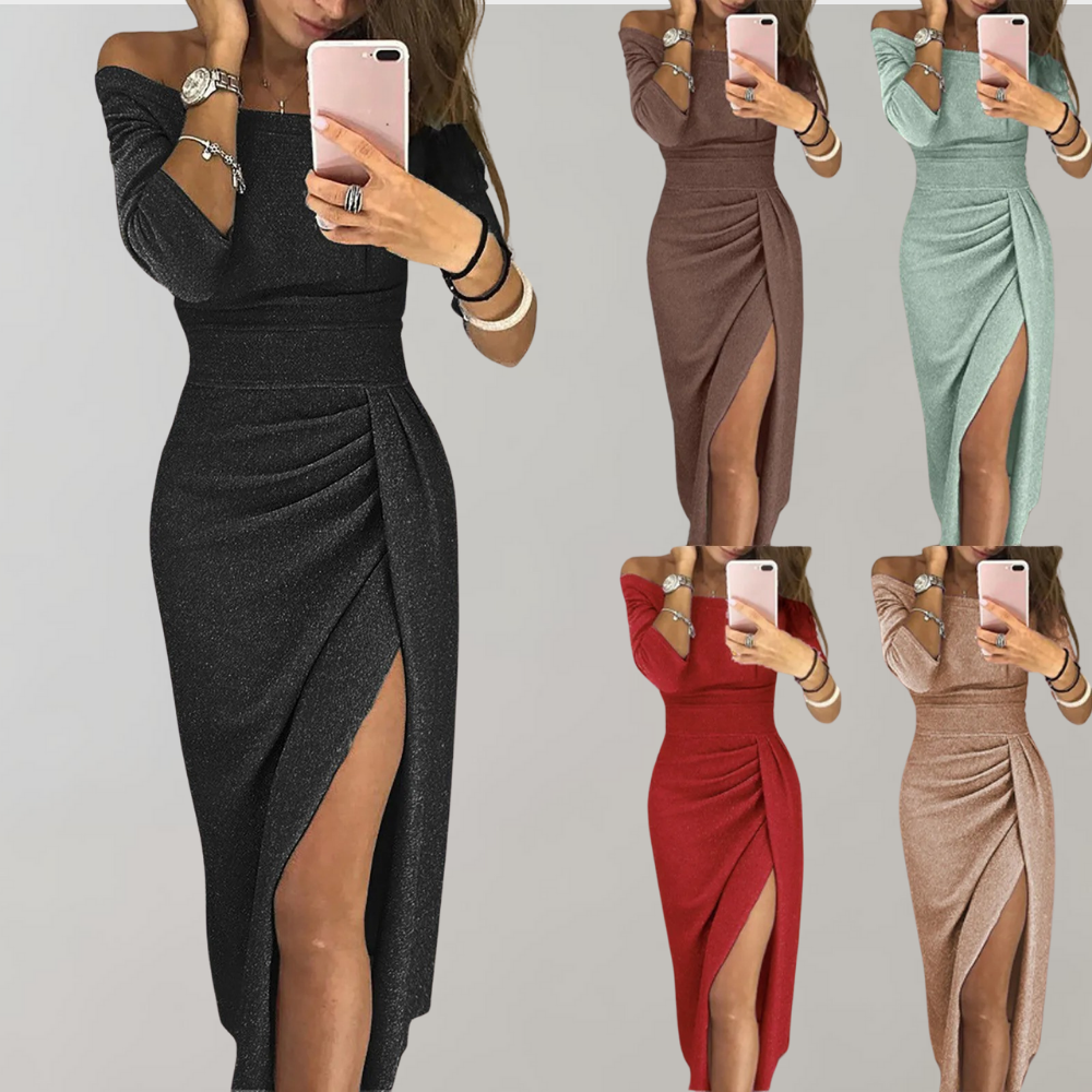 Vilja Women's Sequin Long Sleeve Party Dress