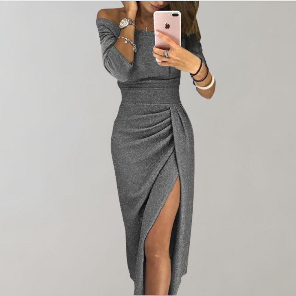 Vilja Women's Sequin Long Sleeve Party Dress
