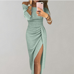 Vilja Women's Sequin Long Sleeve Party Dress