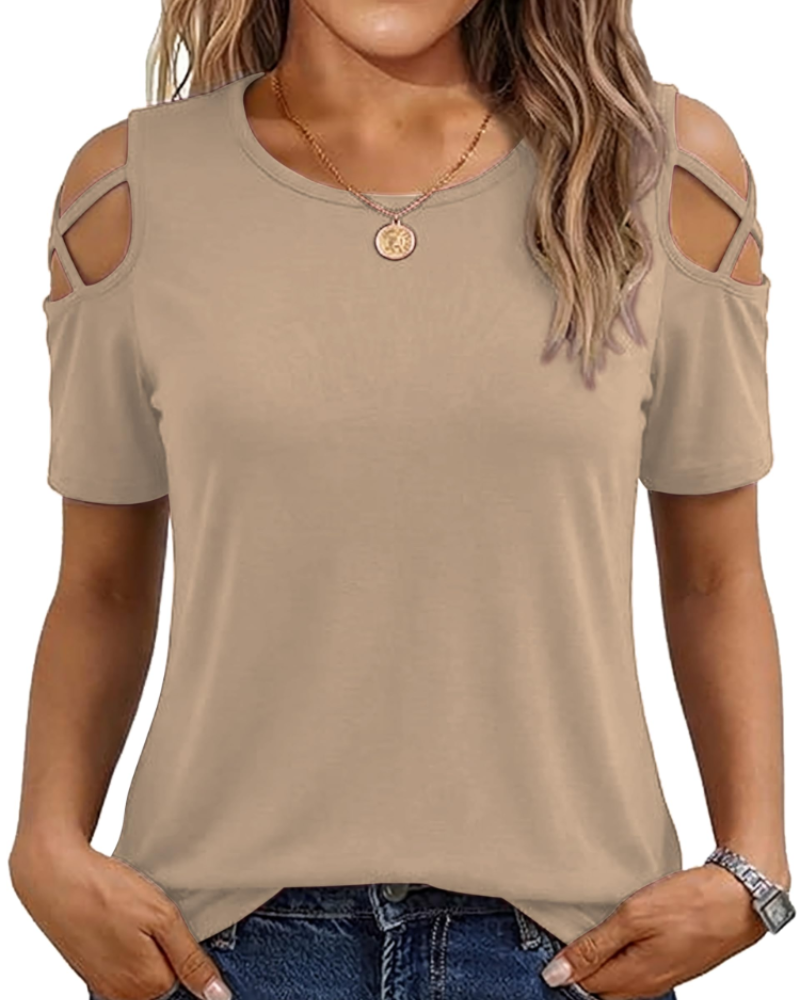 Vina Women's Off Shoulder High Low T-Shirt