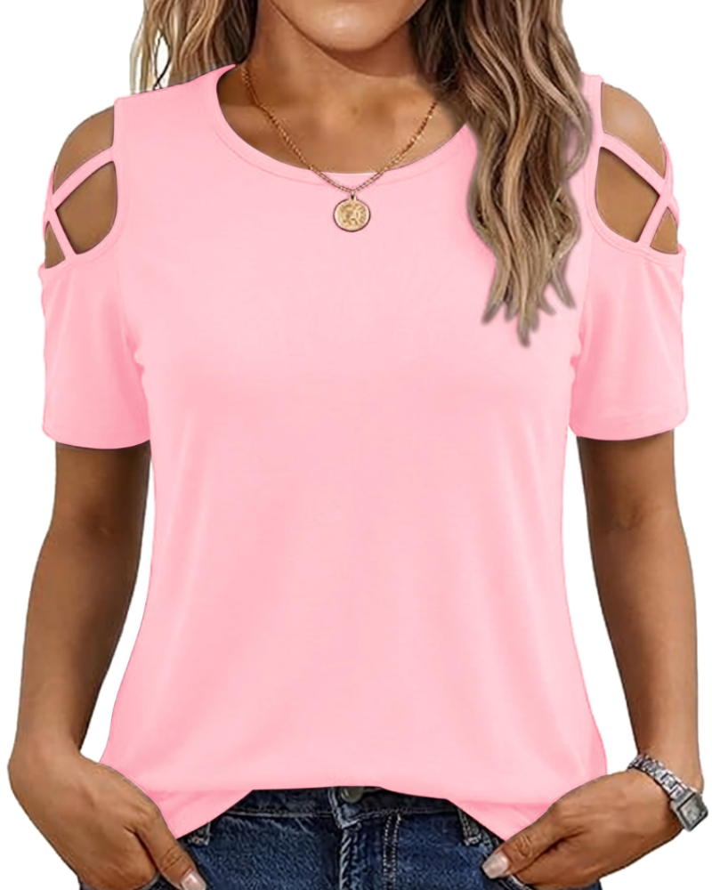 Vina Women's Off Shoulder High Low T-Shirt
