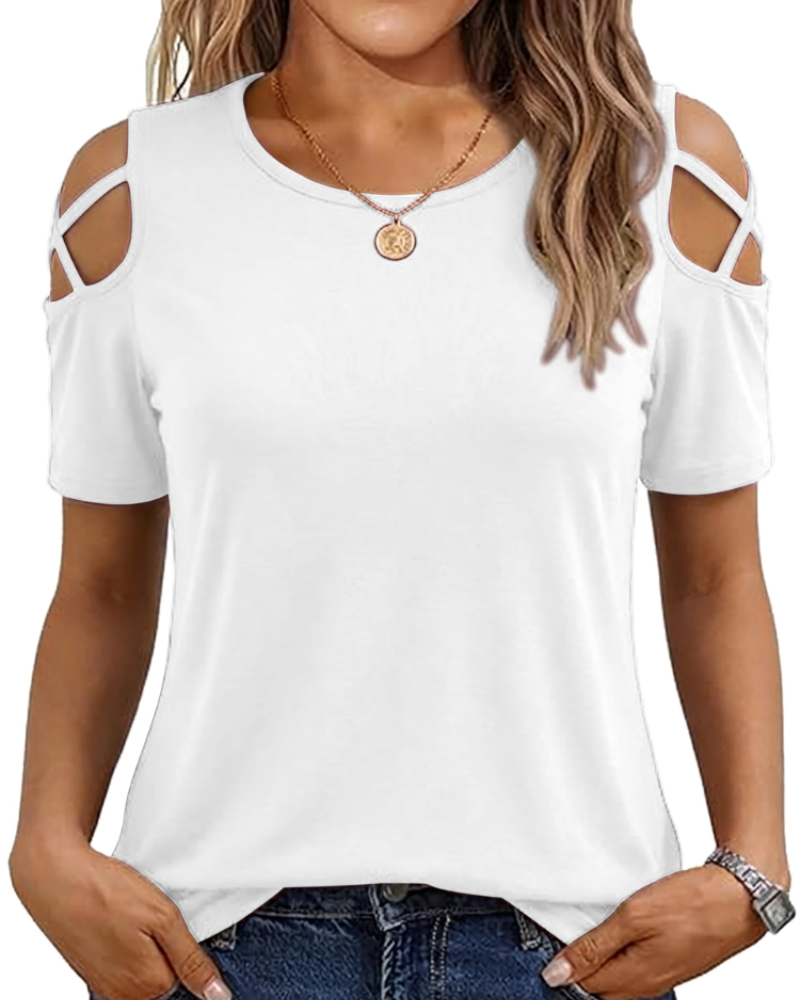 Vina Women's Off Shoulder High Low T-Shirt