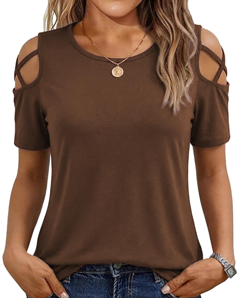 Vina Women's Off Shoulder High Low T-Shirt