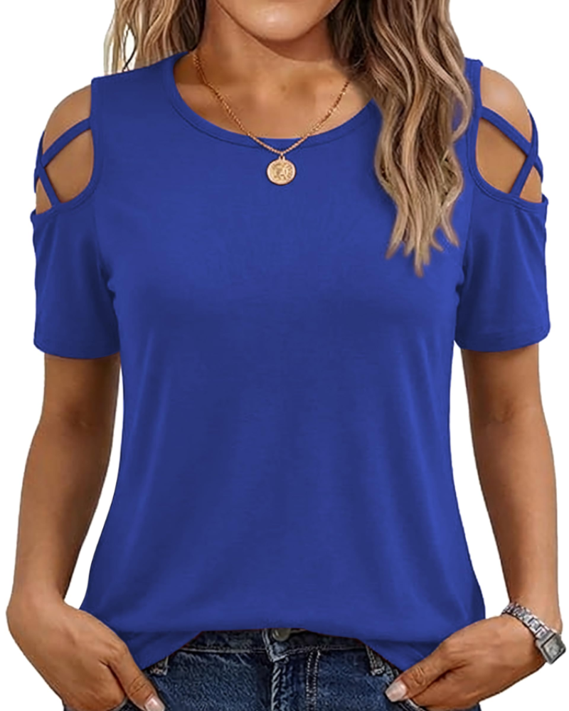 Vina Women's Off Shoulder High Low T-Shirt