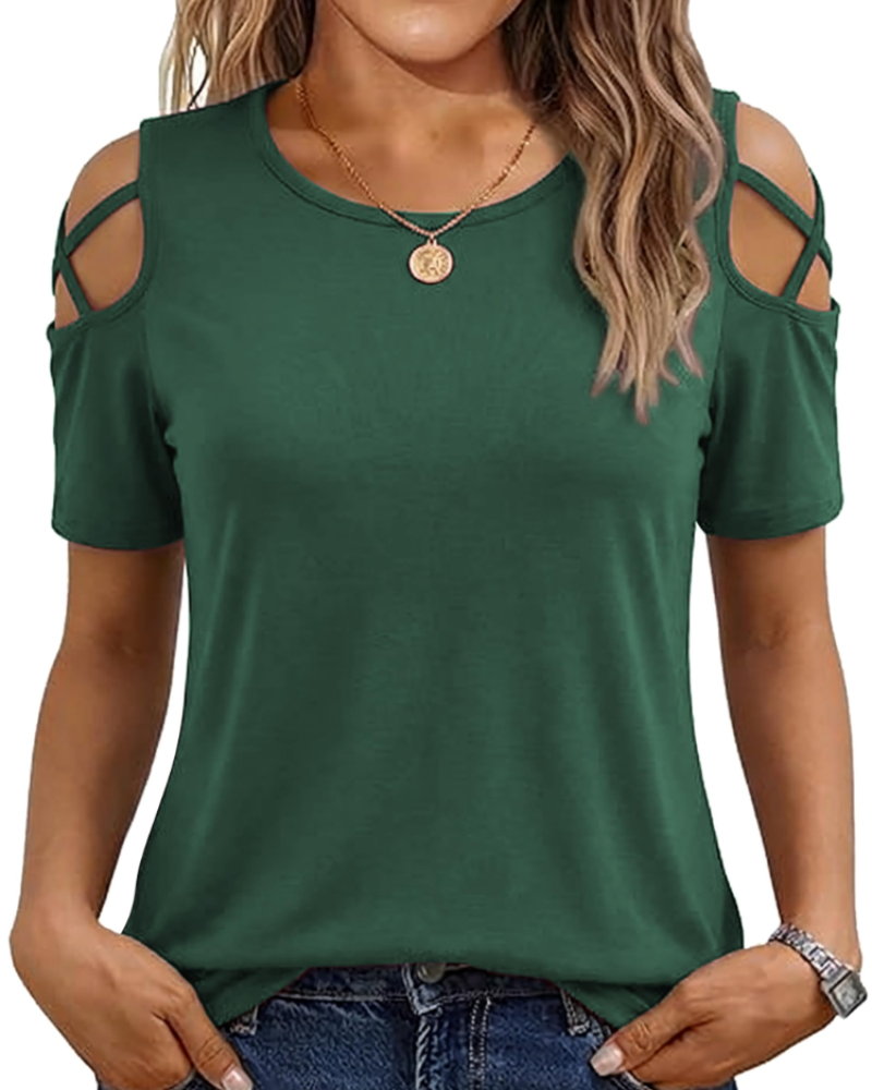Vina Women's Off Shoulder High Low T-Shirt