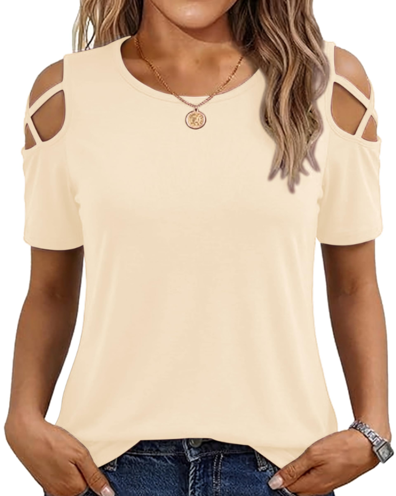 Vina Women's Off Shoulder High Low T-Shirt