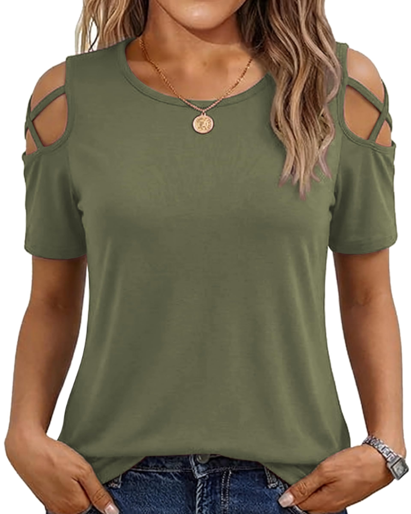 Vina Women's Off Shoulder High Low T-Shirt