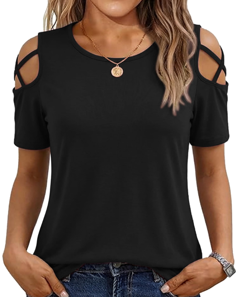 Vina Women's Off Shoulder High Low T-Shirt
