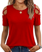 Vina Women's Off Shoulder High Low T-Shirt
