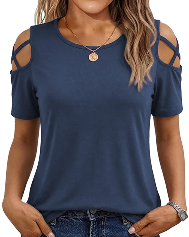 Vina Women's Off Shoulder High Low T-Shirt