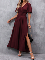 Eliza Women's Belted Flowing Maxi Dress