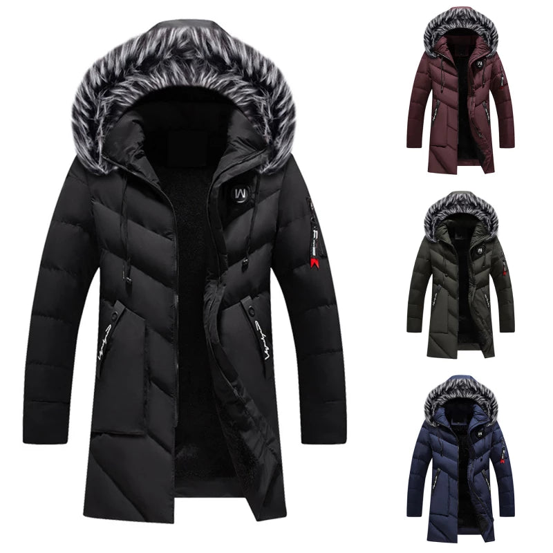 Ryan Men's Winter Coat – Warm Insulation with Water-Repellent Fabric and Adjustable Hood