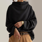 Women’s Oversized Top with Folded Collar Design