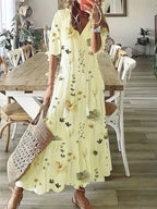 Charm Women's Bohemian V-Neck Summer Dress