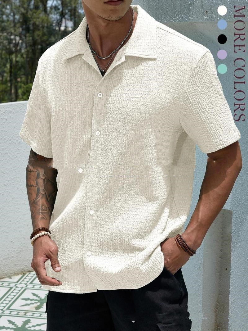 Jay Men's Casual Shirt – Modern Short Sleeve Shirt for Summer and Everyday Wear