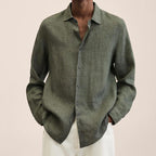 Giovanni Men's Linen Shirt – Breathable Long Sleeve with Classic Elegant Design