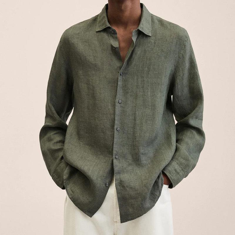 Giovanni Men's Linen Shirt – Breathable Long Sleeve with Classic Elegant Design