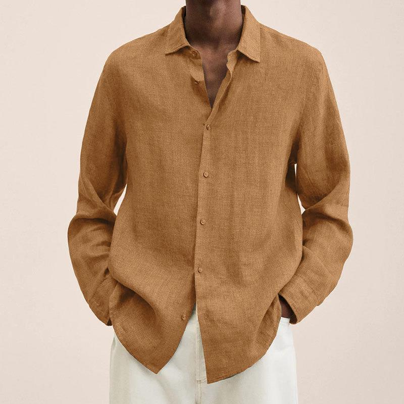 Giovanni Men's Linen Shirt – Breathable Long Sleeve with Classic Elegant Design
