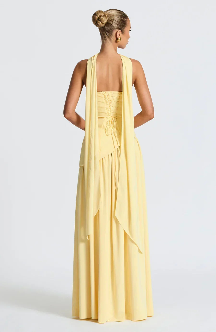 Victoria Women's Strapless Two-Tone Evening Gown with High Slit