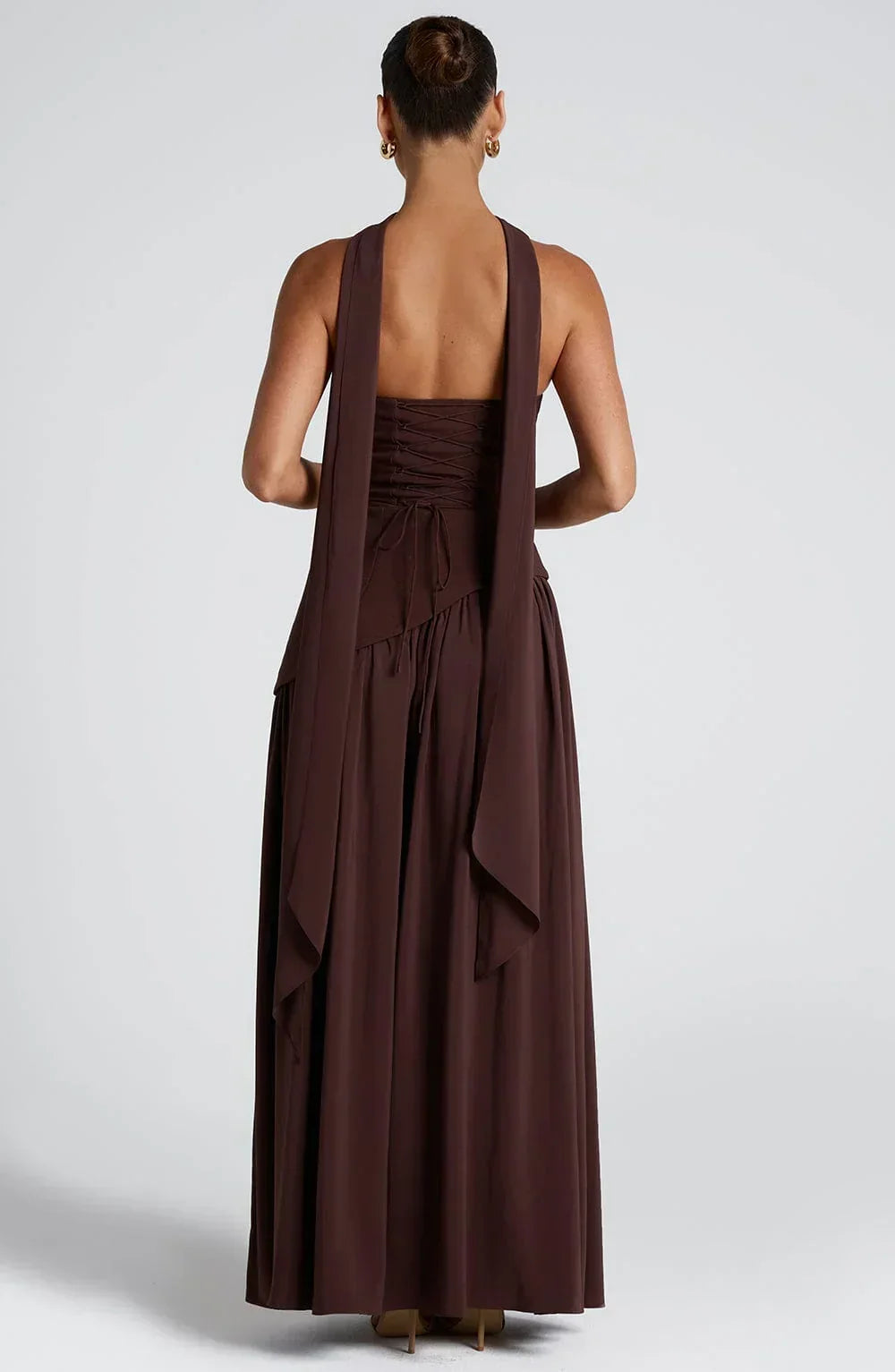 Victoria Women's Strapless Two-Tone Evening Gown with High Slit